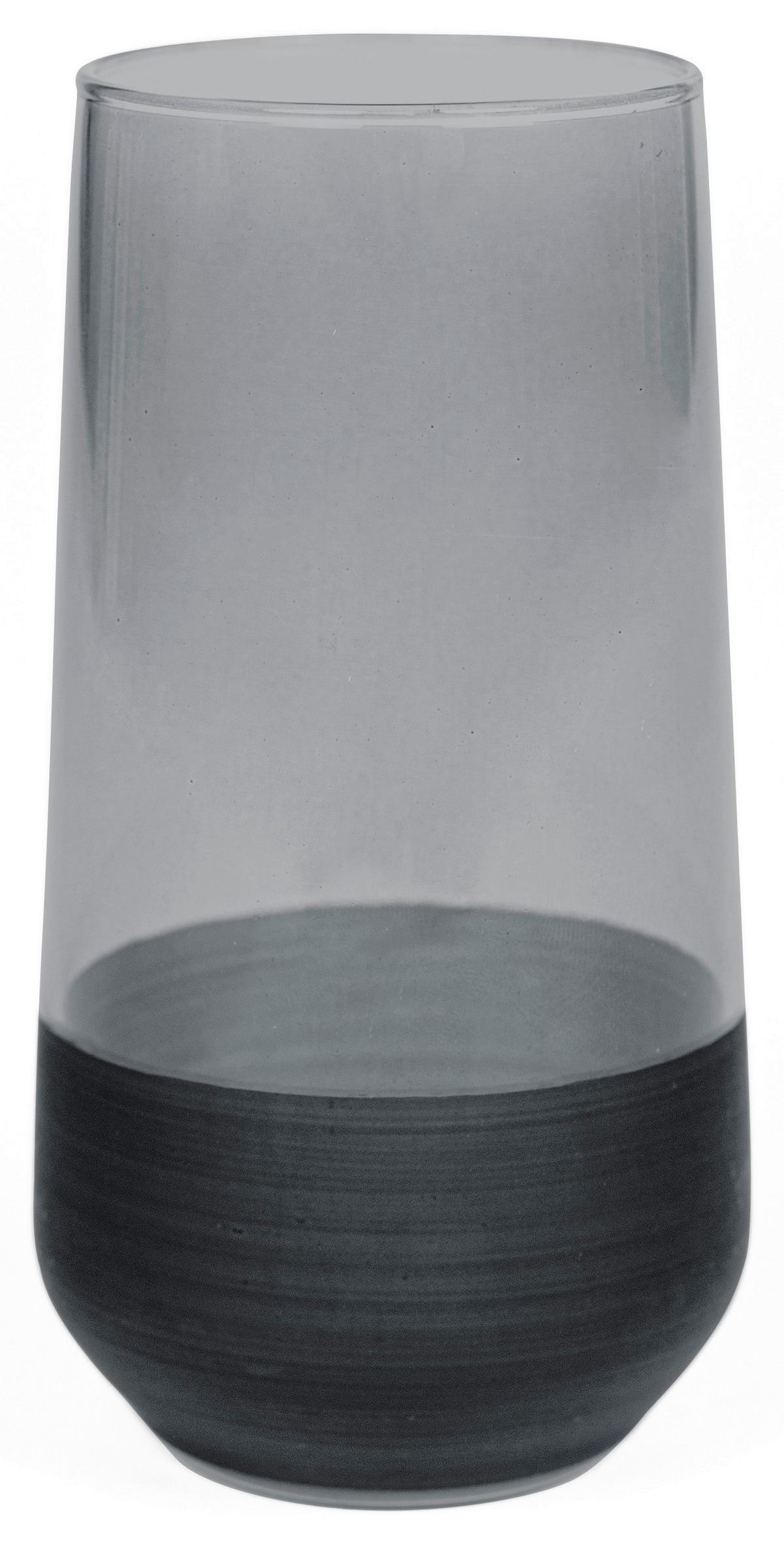 Longdrinkpohár Black - fekete, Modern, Üveg (6,5/15cm) - Mömax