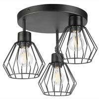 Deckenleuchte Audrey Schwarz max. 15 Watt - Schwarz Hochglanz, Basics, Metall (38/38/32cm)
