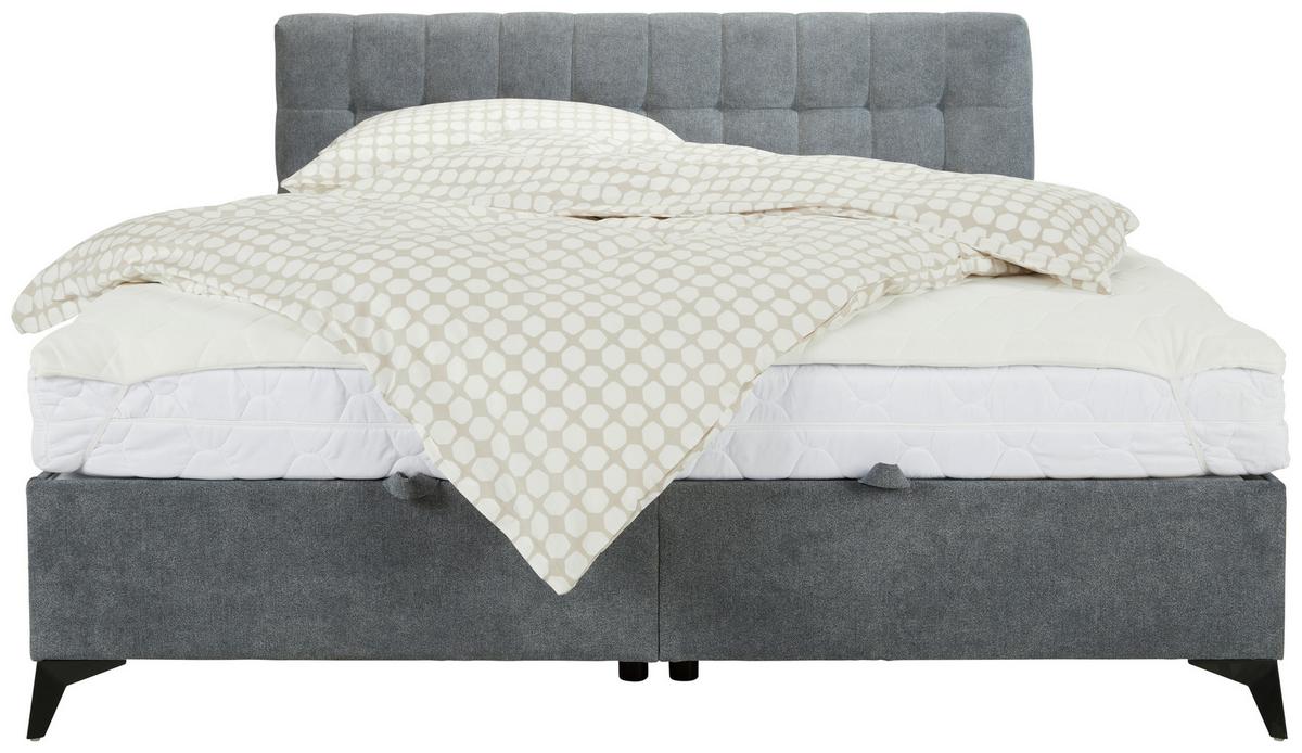 Box Krevet Magic - siva/crna, Konvencionalno, drvni materijal/tekstil (180/200cm) - Modern Living