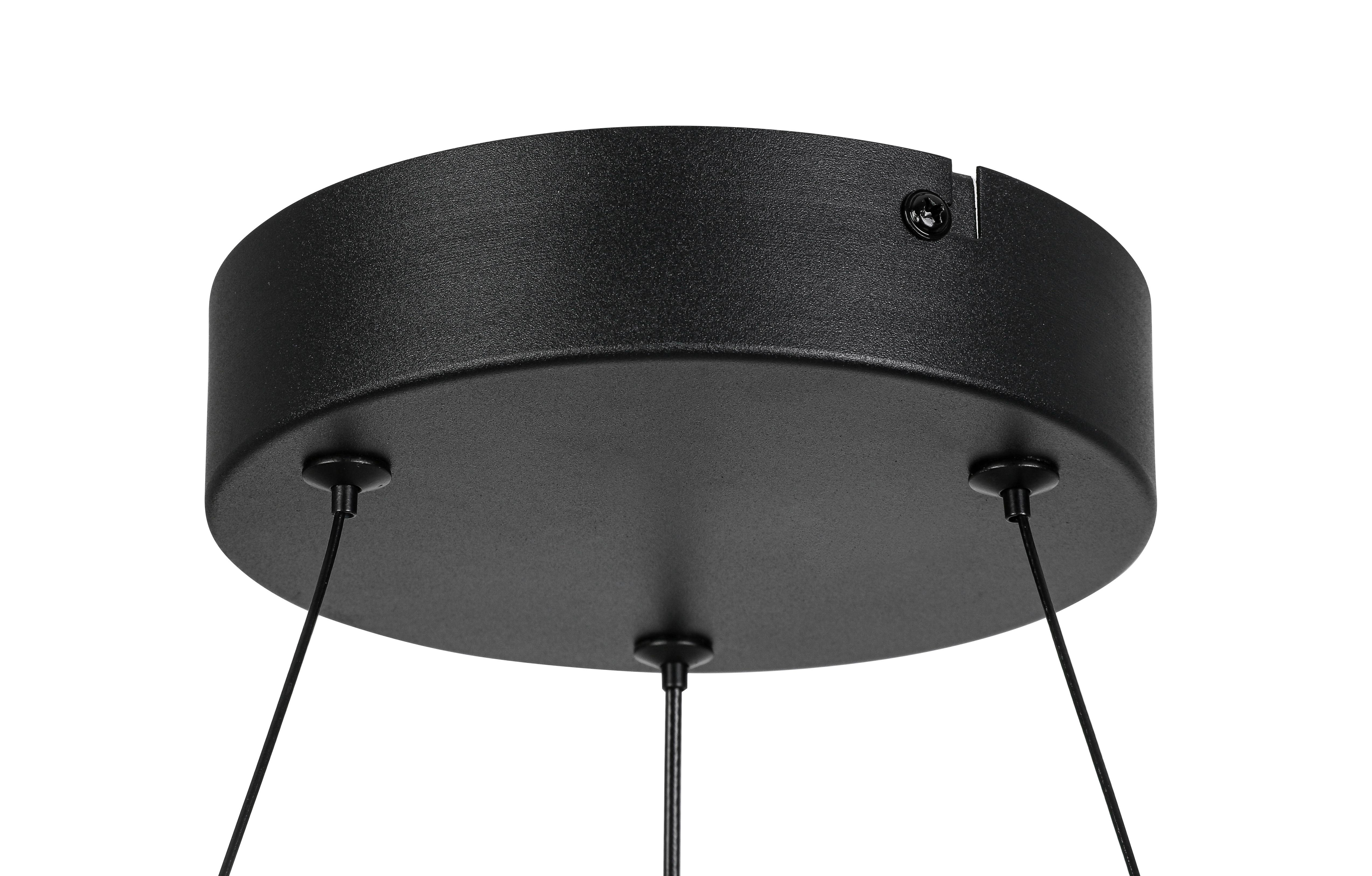 LED-HÄNGLAMPA MOFER -AKT- - svart, Modern, metall/plast (50/12/120cm) - Premium Living