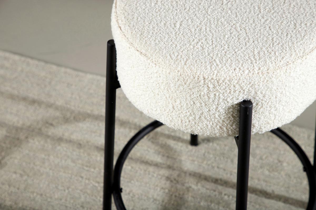 BARHOCKER TUCSON - Schwarz/Weiß, Design, Textil/Metall (50/60/50cm) - Livetastic
