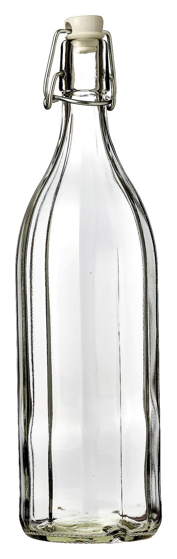 Universalflasche Basic aus Glas ca. 250ml - Klar, KONVENTIONELL, Glas (6,5/20/6,5cm)