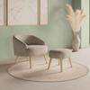 RELAXFÅTÖLJ SONJA - cremefärgad/naturfärgad, Modern, trä/textil (71/66/70cm) - Bessagi Home