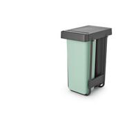 SORTOWNIK ODPADÓW DO ZABUDOWY 232527 - antracytowy/zielony, Basics, tworzywo sztuczne (30,4/63,7/48,1cm) - Brabantia