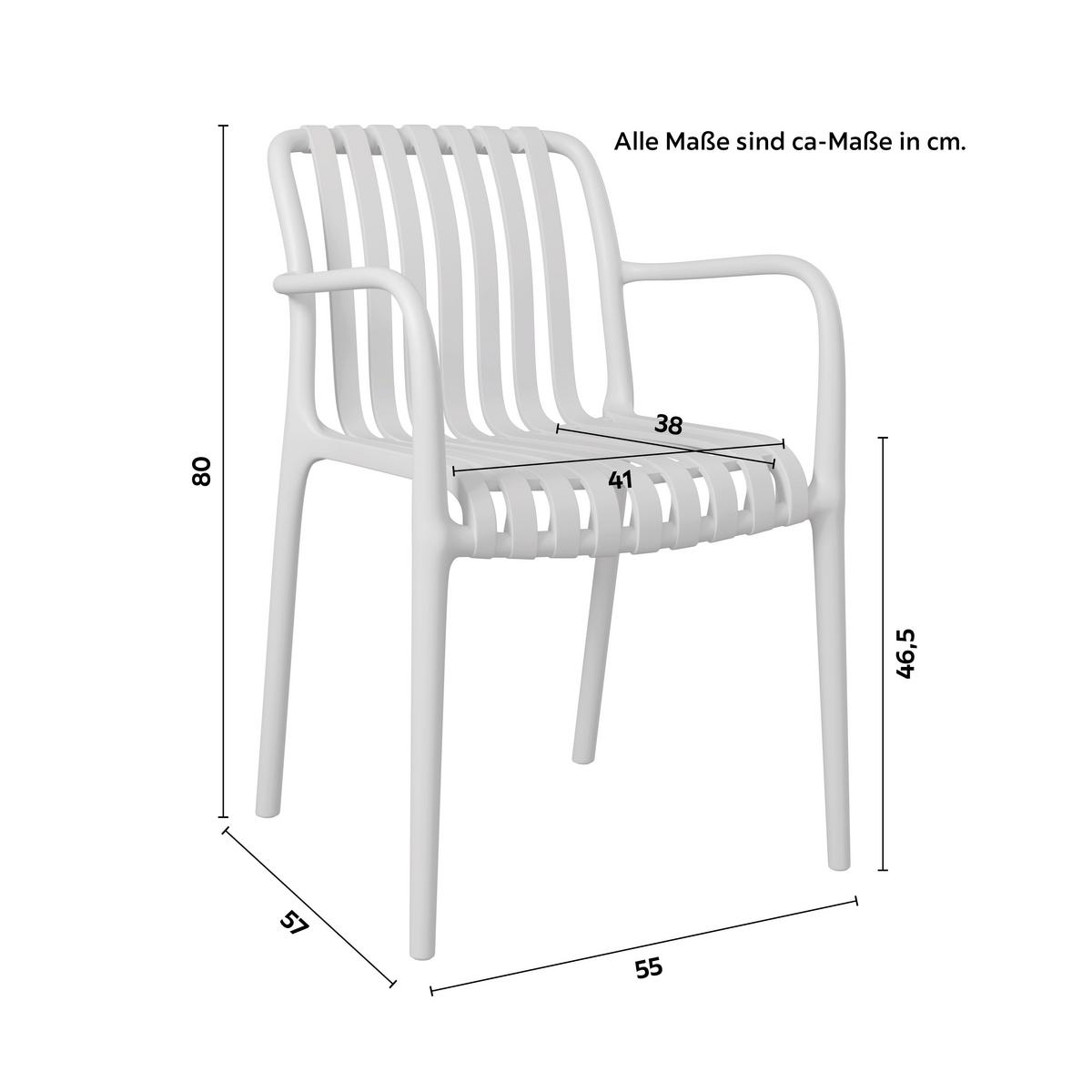 Gartenstuhl Klausi Grün matt - Schwarz/Grün, MODERN, Kunststoff (55/80/57cm) - Mömax