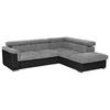 Wohnlandschaft Milla Grau/Schwarz ca. 252x217 cm - Schwarz/Grau, Basics, Holz/Textil (252/217cm) - MID.YOU