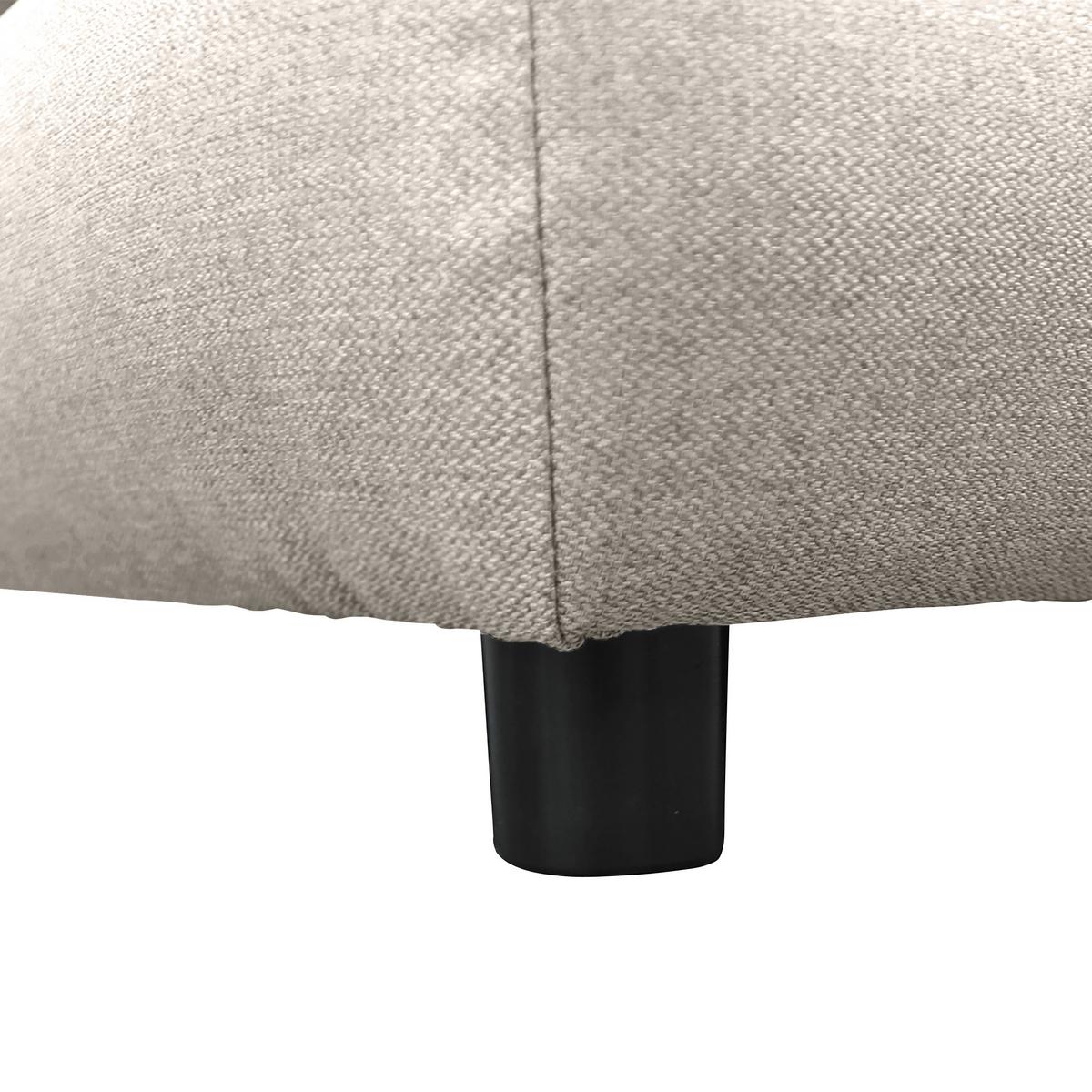 SOFA Z FUNKCJĄ SPANIA MELA - beżowy/czarny, Design, tworzywo sztuczne/tkanina (200/88/87cm) - P & B