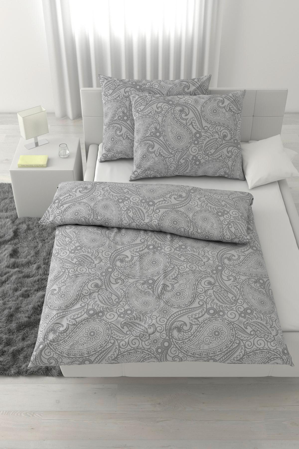 Posteljnina Paisley Xxl - siva, tekstil (200/200cm) - Mömax