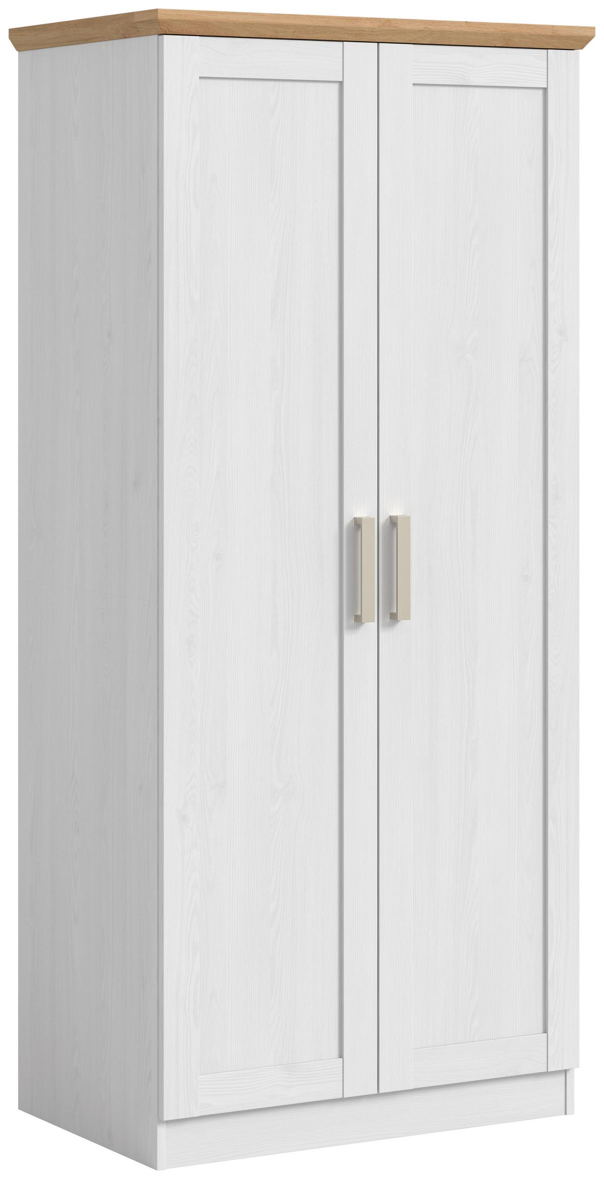 Drehtürenschrank Florenz ca.84x185x54cm Weiß - Champagner, MODERN, Holzwerkstoff/Kunststoff (84/185/54cm) - MID.YOU