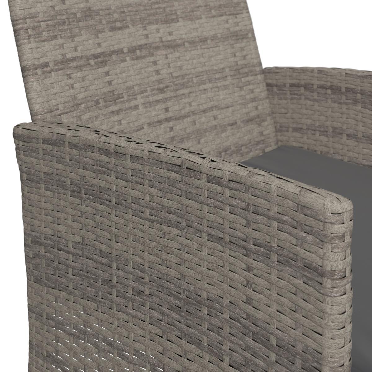 Kerti Garnitúra Michelle - világosszürke/antracit, Basics, műanyag/textil