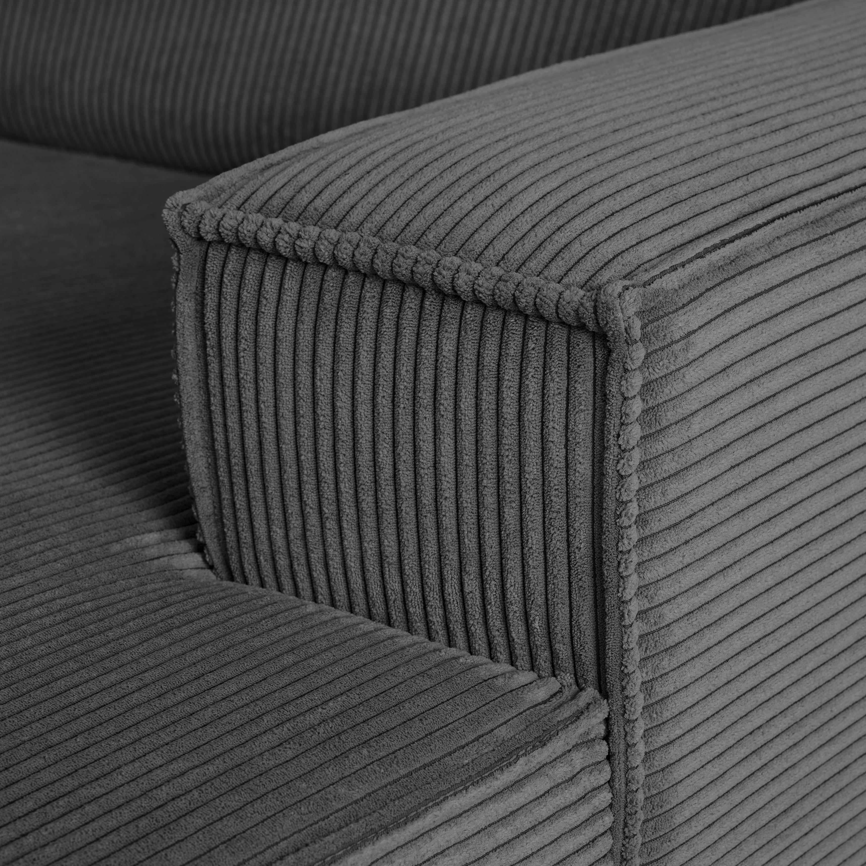 Wohnlandschaft Loft in Anthrazit - Anthrazit/Schwarz, MODERN, Kunststoff/Textil (265/75/172cm) - Mömax