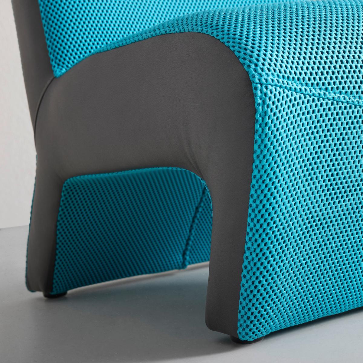 Designsessel Batty Mesh Türkis/Schwarz, Lederlook - Türkis/Schwarz, MODERN, Kunststoff/Textil (66/72/89cm) - Mömax
