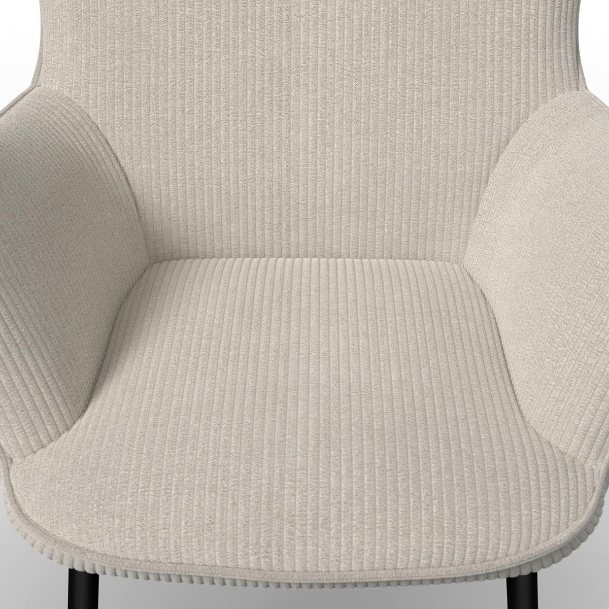 SCAUN DE RELAXARE AURORA - crem/negru, Modern, lemn/metal (68/98/74cm) - Bessagi Home