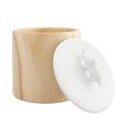 Vorratsdose Jumbo - Weiß/Naturfarben, LIFESTYLE, Keramik/Holz (16,5/19cm) - premium living
