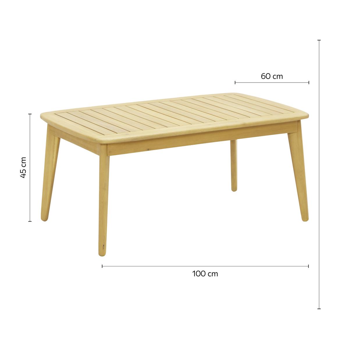 Garnitură grădină Sabi - gri deschis/culoare lemn acacia, Modern, lemn/textil - Zandiara