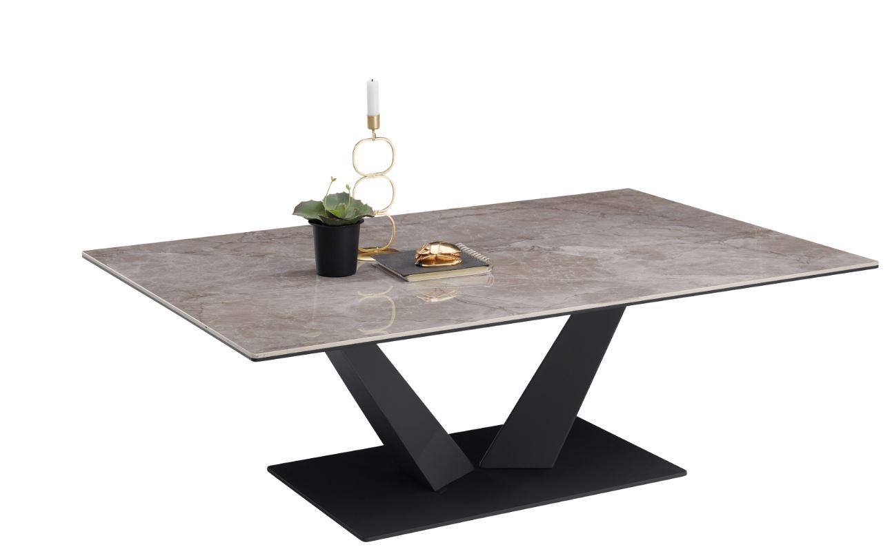 MĂSUțĂ DE CAFEA GISELE - negru, Modern, ceramică/metal (120/40/80cm) - Premium Living