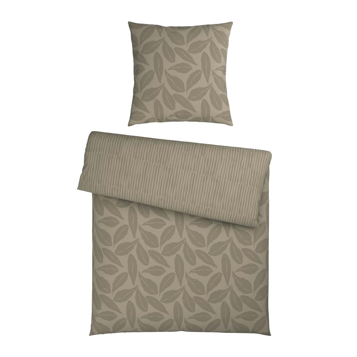 Bettwäsche Nature Home Wende Grün ca. 135x200cm - Grün, Textil (135/200cm) - Mömax