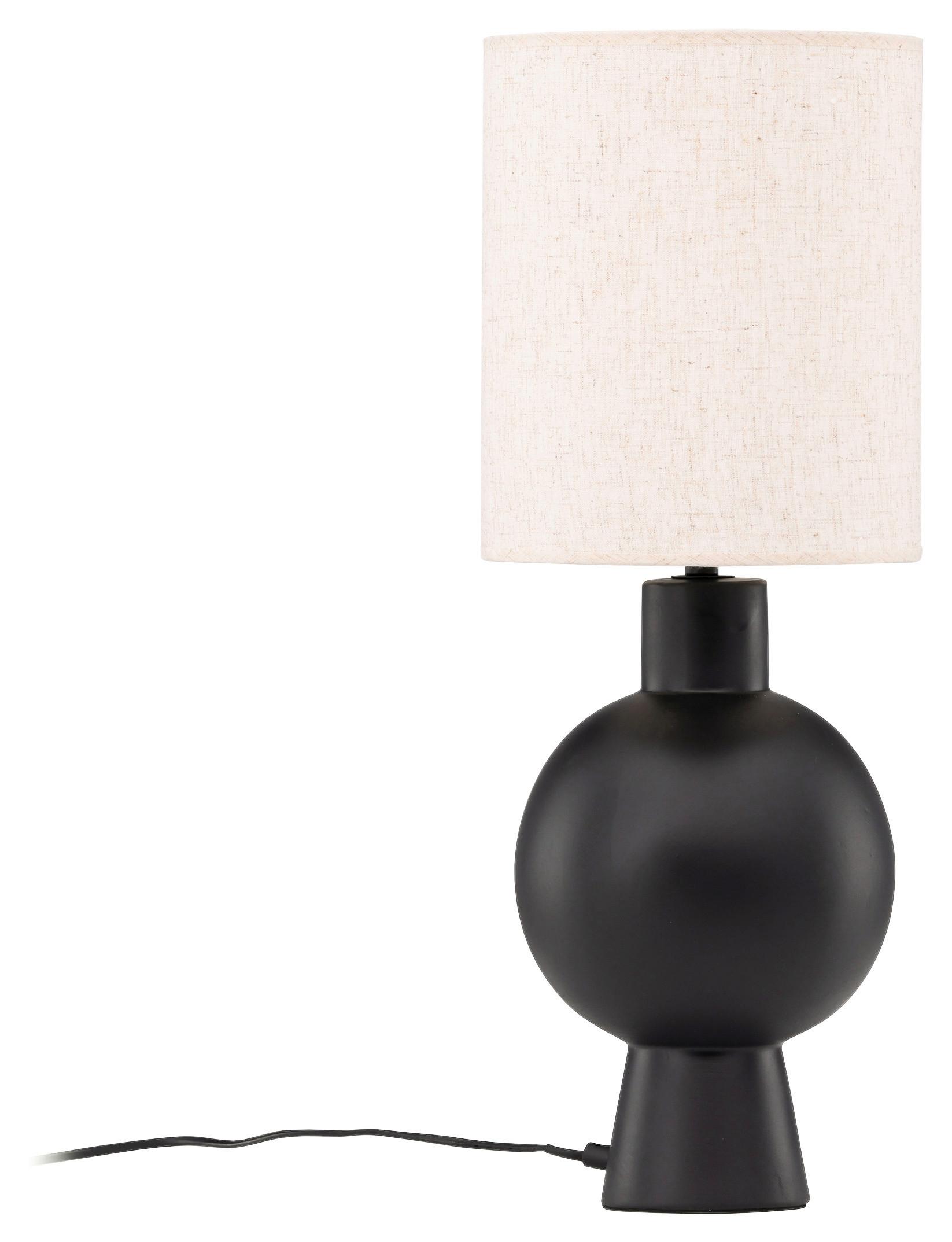 TISCHLEUCHTE MYSTERNA - Beige/Schwarz, Basics, Stein/Textil (21/55/21cm) - P & B