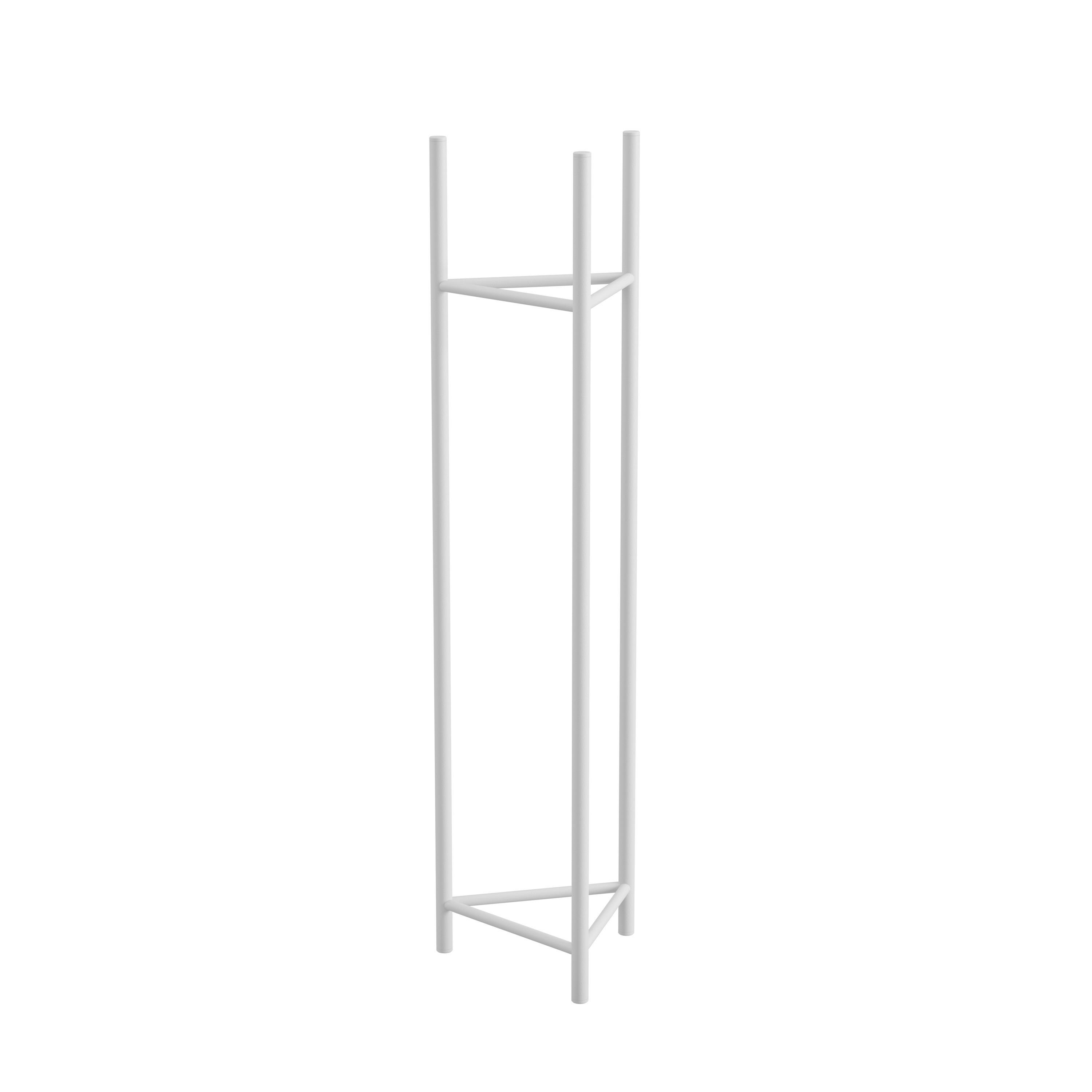 Blumenständer Weiß - Weiß, Basics, Metall (23/90/23cm)