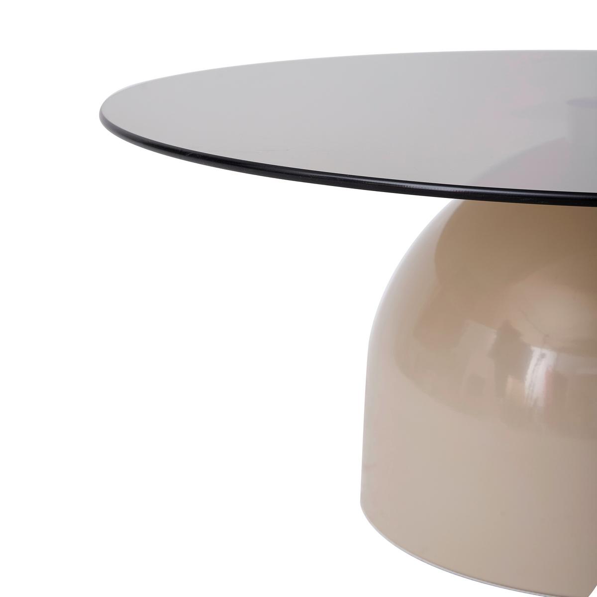 Klub Sto Jade - siva/bež, Moderno, staklo/metal (80/32cm) - Modern Living