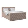 Boxspring Krevet Elio - bež/crna, Romantično / ladanjski, tekstil/plastika (160/200cm) - Modern Living