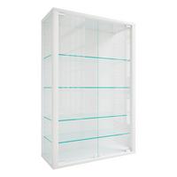 Hängevitrine Udina Weiß - Klar/Weiß, Design, Glas/Holzwerkstoff (59/91/25cm) - Livetastic
