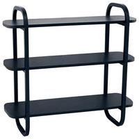 Regal Bend Schwarz - Schwarz, Modern, Holzwerkstoff/Metall (76/72/27cm) - Mömax