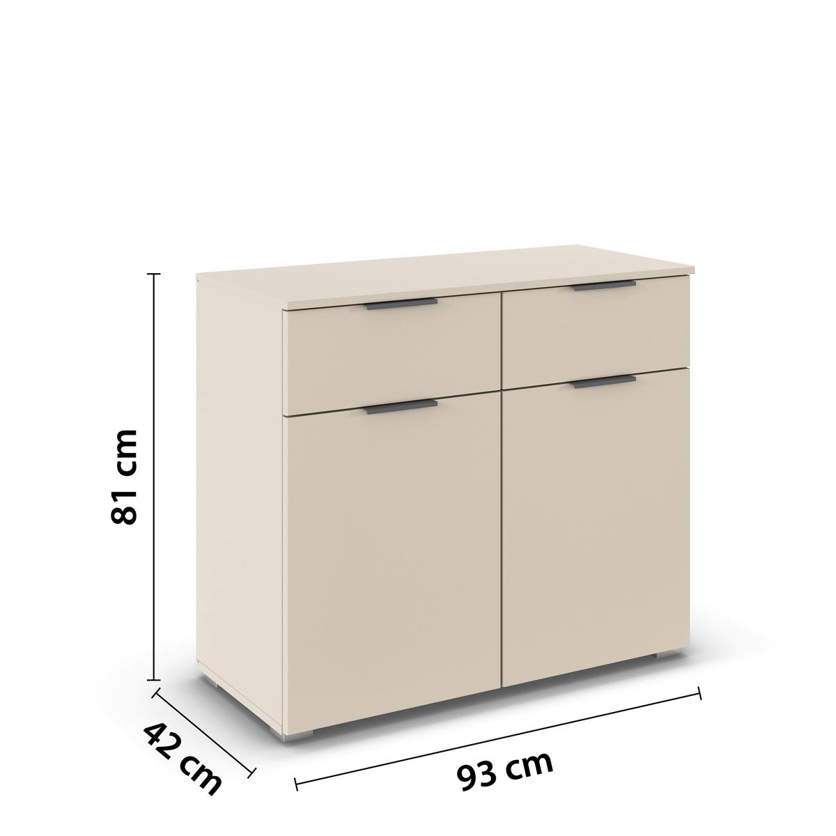 COMODA ALABAMA - șampanie, Modern, material pe bază de lemn (93/81/42cm) - Modern Living
