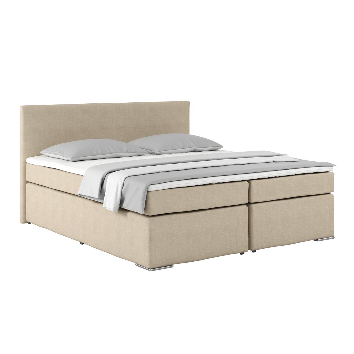 Boxspring Krevet Nero - boje kroma/krem, Konvencionalno, tekstil/metal (180/200cm) - Best Price