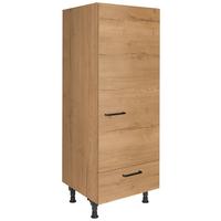 Geräteumbauschrank Structura Eiche - Eichefarben/Schwarz, MODERN, Holzwerkstoff/Metall (60/168/58cm) - Nobilia
