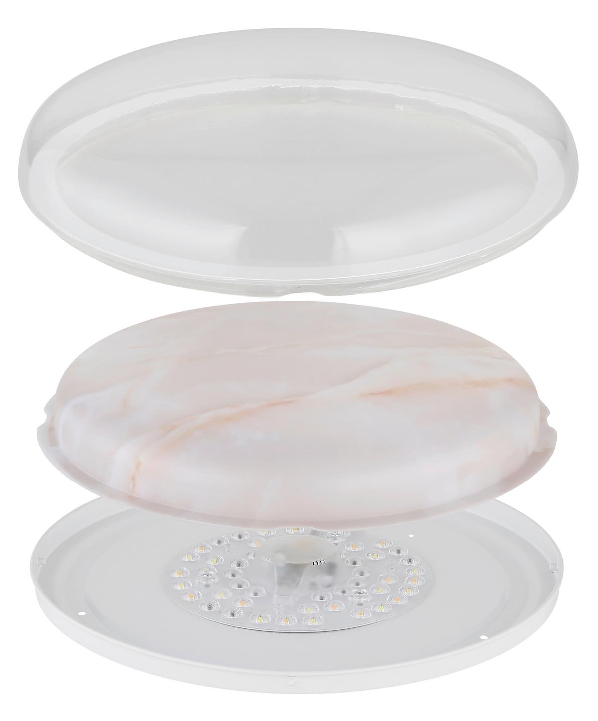 LED-DECKENLEUCHTE 41779-24 TYRONE - Klar/Weiss, Basics, Kunststoff/Metall (38,5/8cm) - Globo