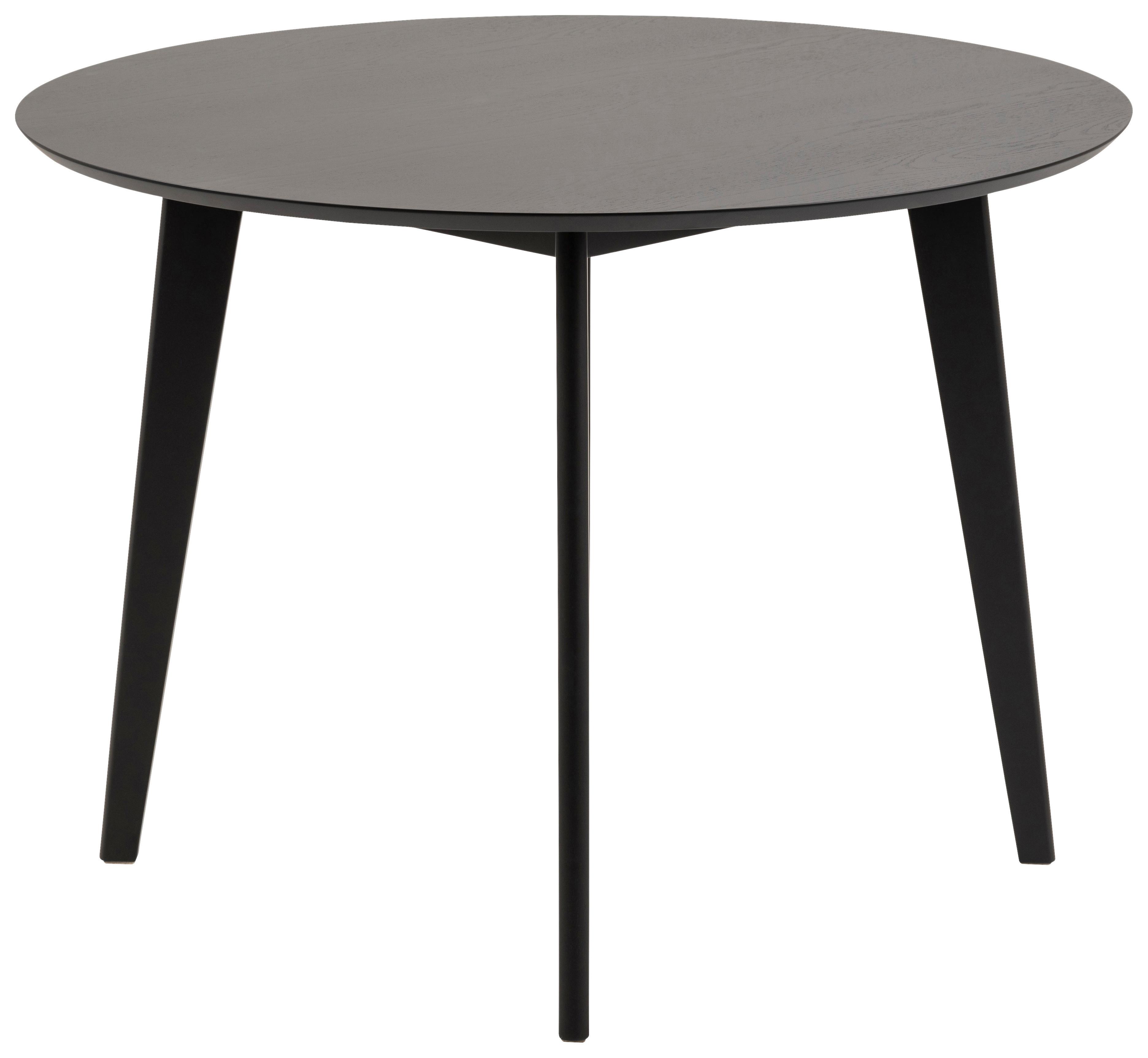 Étkezőasztal Roxby - Fekete, modern, Fa (105/105/76cm) - MID.YOU
