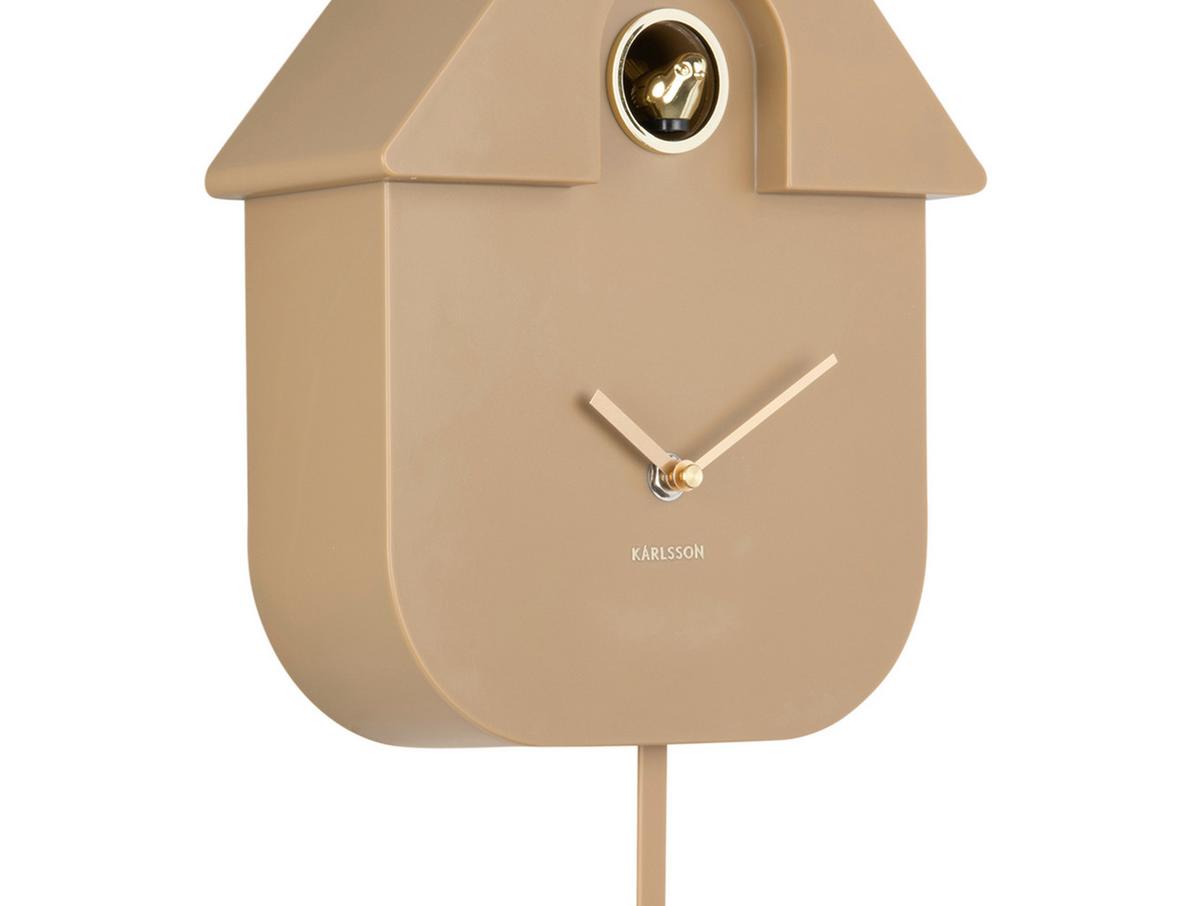ZEGAR ŚCIENNY MODERN CUCKOO ORO - mokka, Basics, tworzywo sztuczne (41/21.5cm) - Karlsson