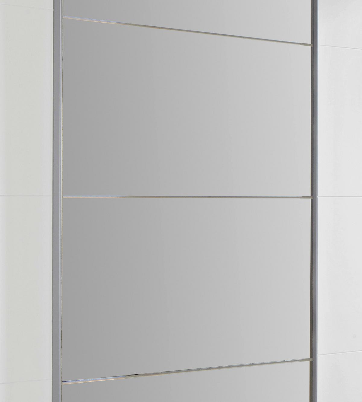 Omara Z Drsnimi Vrati Ernie, Bela, Z Ogledalom - bela/barve aluminija, Moderno, kovina/steklo (270/210/65cm) - Mömax