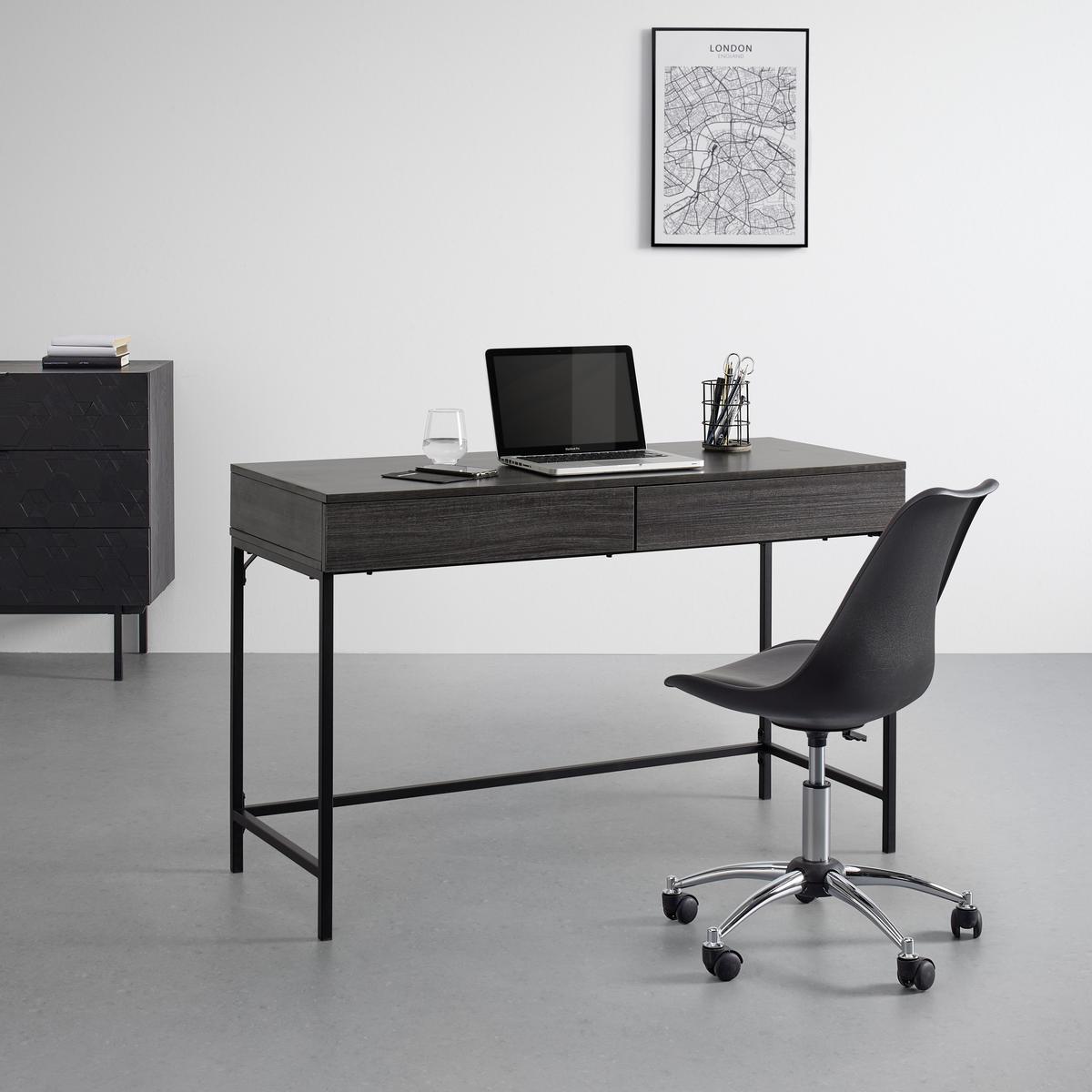 BIURKO CARA - czarny/szary, Modern, metal (120/50/76cm) - Bessagi Home