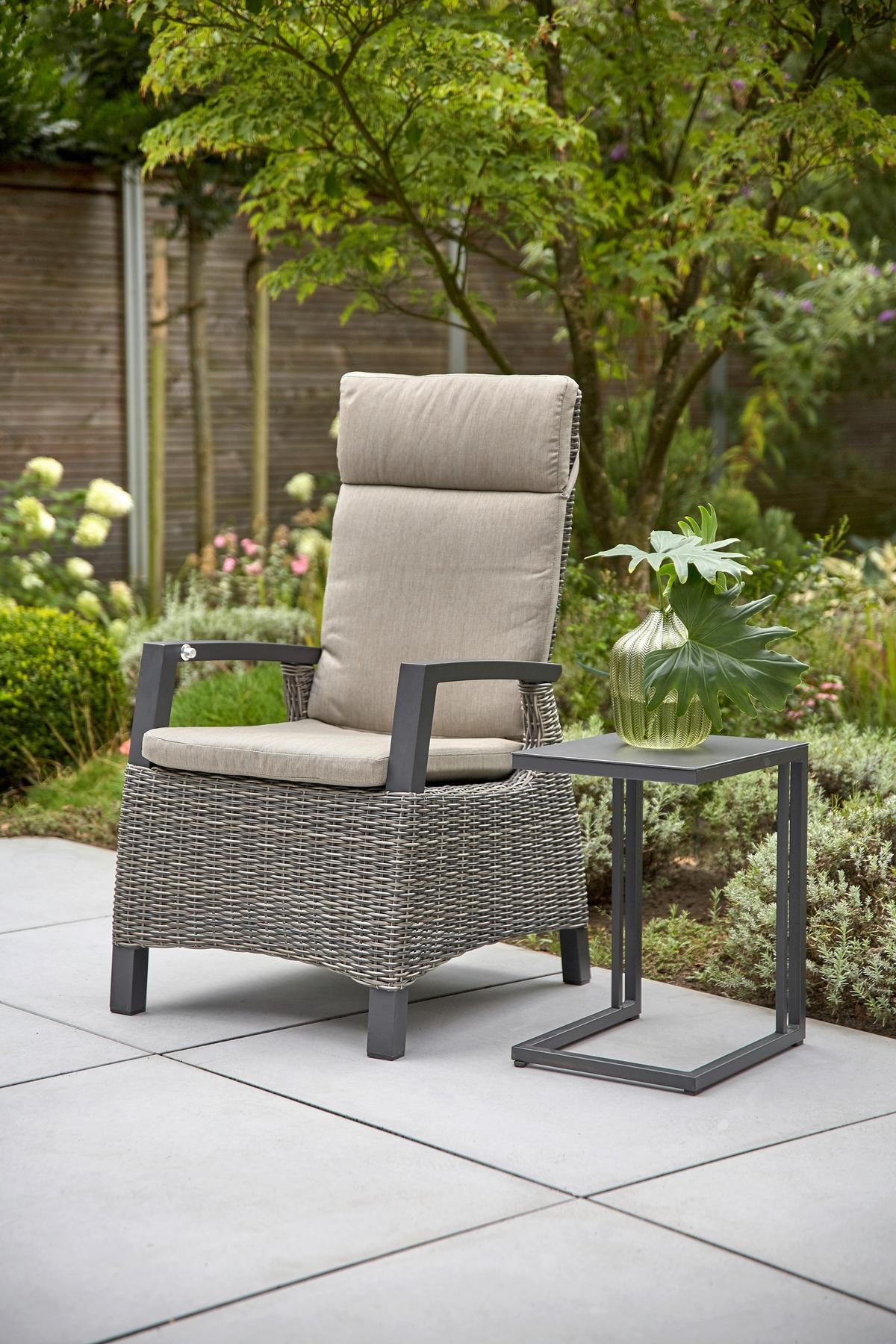 Loungegarnitur Corido 7-tlg. Grau - Grau, Basics, Keramik/Kunststoff (72/103/93cm) - Siena Garden