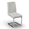 Schwingstuhl Nubia Creme Bouclé Gepolstert - Chromfarben/Eichefarben, MODERN, Holz/Textil (44/90/59cm) - Bessagi Home