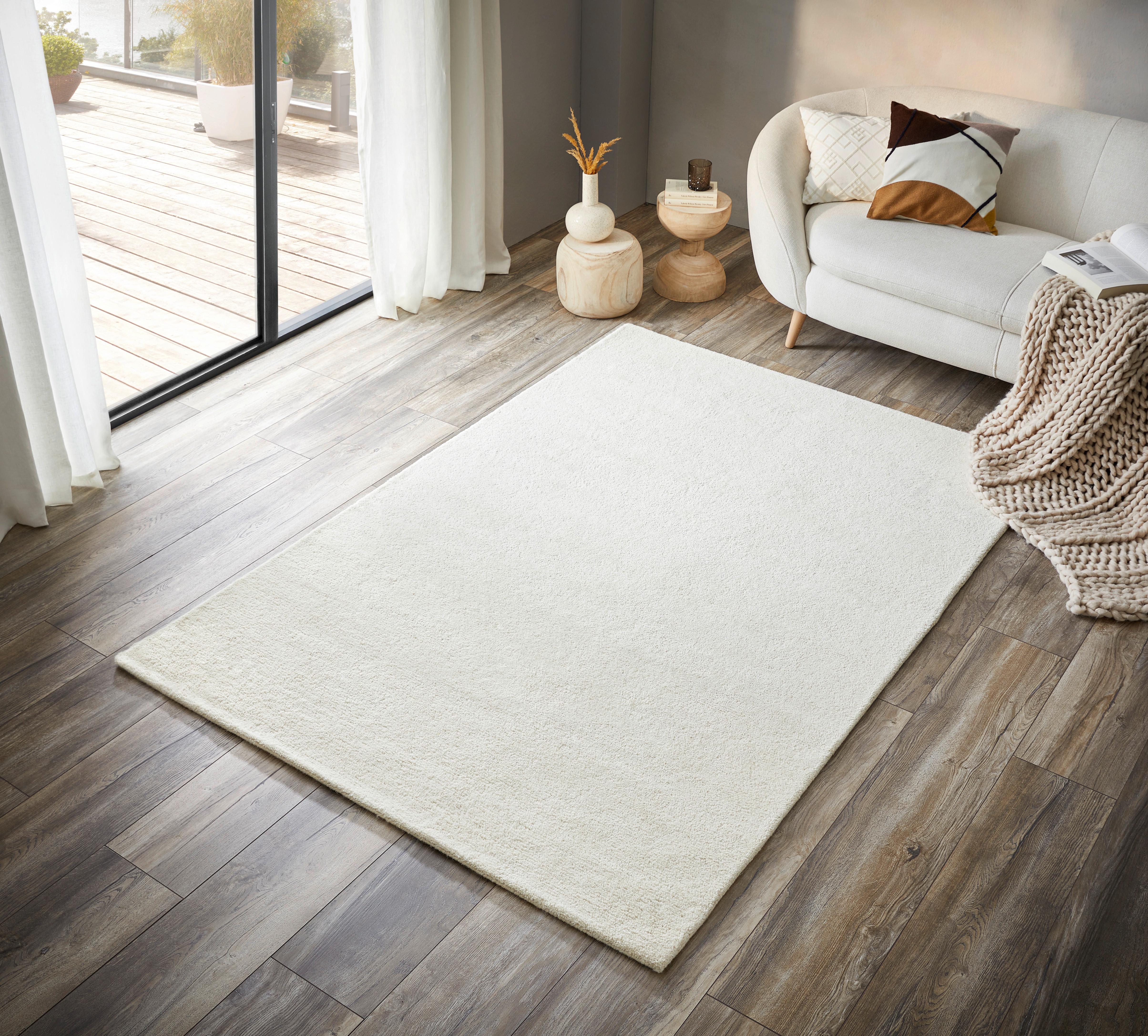 DYWAN WEŁNIANY NADOR - biały, Design, tkanina (130/190cm) - Linea Natura