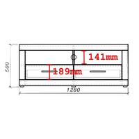 Tv Komoda Malta - boja hrasta/bela, Moderno, drvo (128/50/42cm) - Modern Living