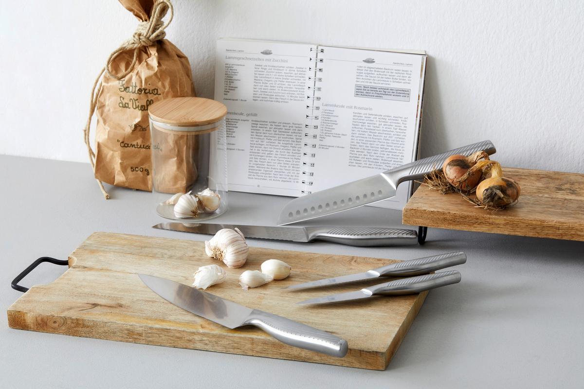 Santoku Kés Gourmet - nemesacélszínű, Modern, fém (29,7cm) - Premium Living