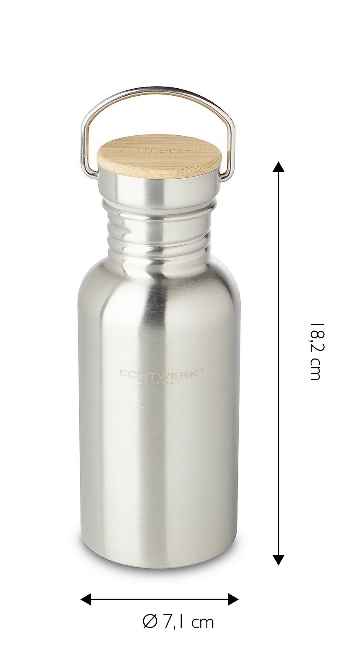 Sticlă termons cca. 500 ml - argintiu, Basics, metal (7/18cm) - Echtwerk