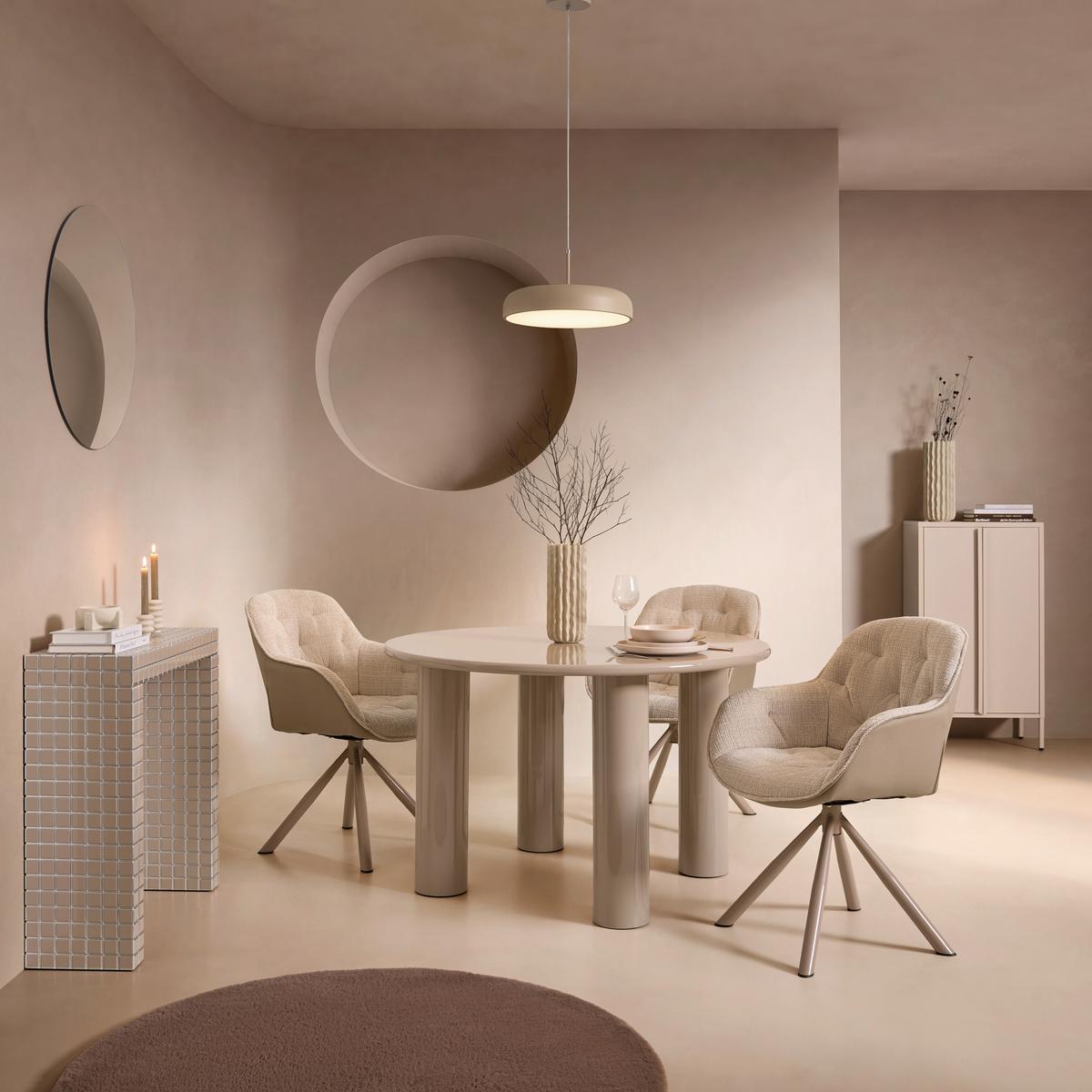 Esstisch Nora Kaschmir Holzwerkstoff - Kaschmir, MODERN, Holzwerkstoff (120/76/120cm) - Mömax