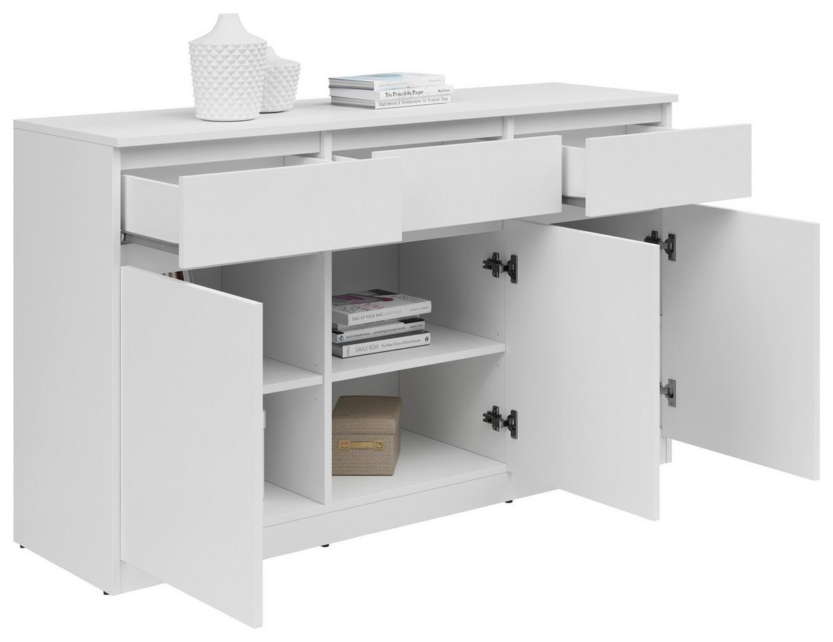 Kommode in Weiß - Weiß, KONVENTIONELL, Holzwerkstoff (135/81/42cm) - Mömax