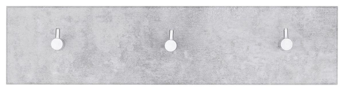 Hakenleiste Grau - Grau, Holzwerkstoff (34/8/5cm) - Mömax
