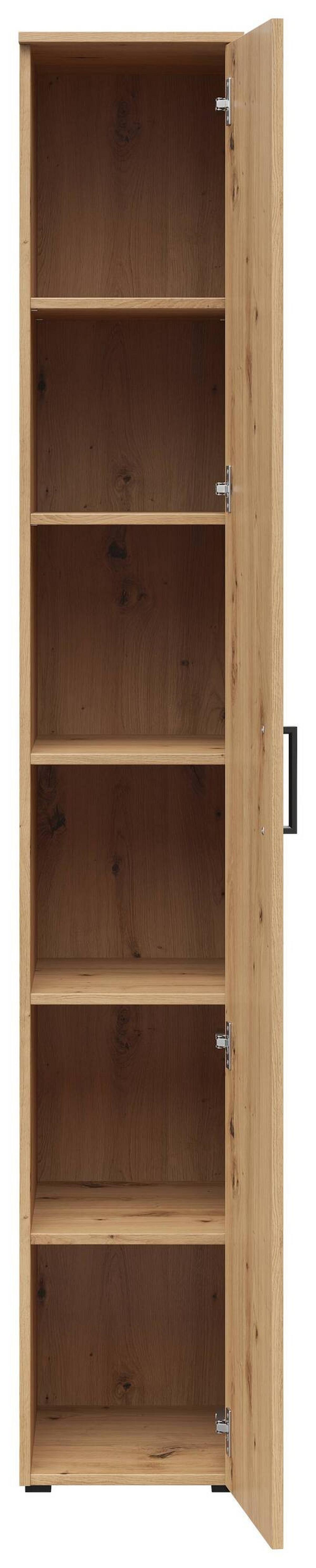 Szekrény Multistauraum - fekete/Artisan tölgy, Modern, műanyag/faalapú anyag (30/195/40cm) - Carryhome