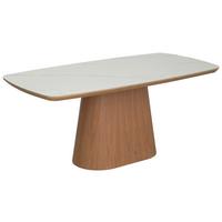 Jedilna Miza Tallinn, Naravna Barva, Bela, 180x90 - bela/naravne barve, Moderno, kovina/leseni material (180/90/76cm) - Livetastic
