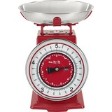 Konyhai Mérleg Retro - Piros/Fehér, Fém (20,5/20,5/25,5cm) - Mömax modern living