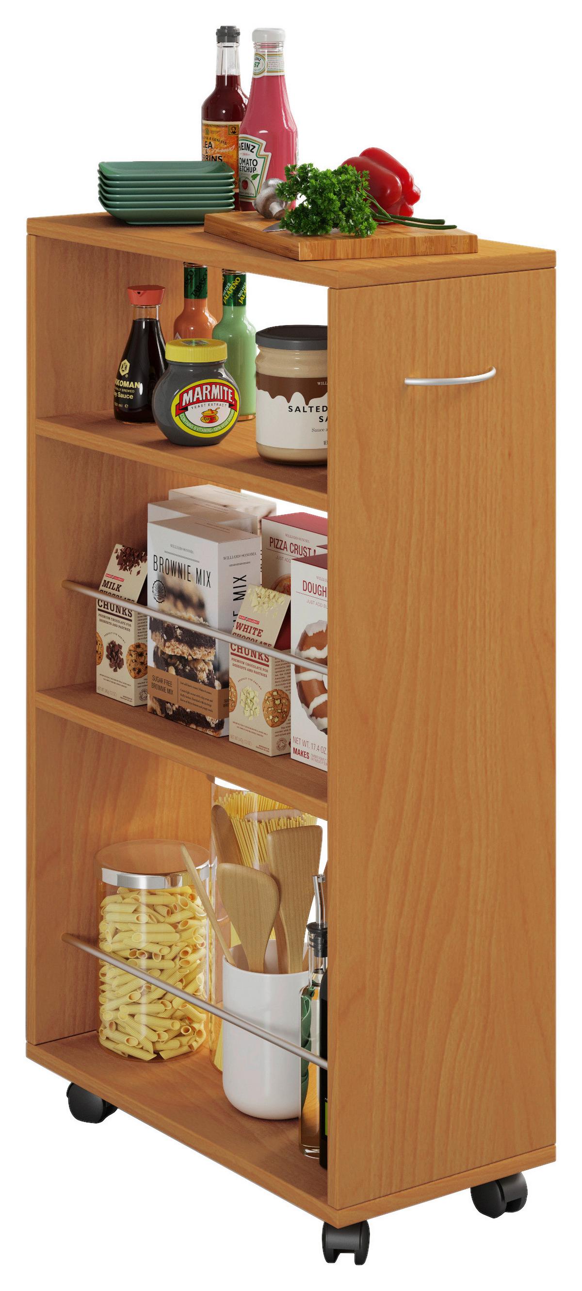 Večnamenski Voziček Tusal, Bukev - barve bukve, Moderno, kovina/umetna masa (25/50/85cm) - MID.YOU