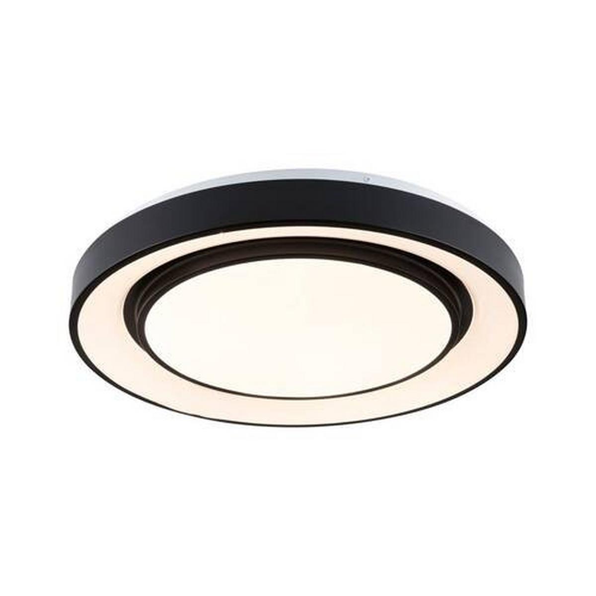 Deckenleuchte Rainbow in Schwarz/Weiß max. 38,5 Watt - Schwarz/Weiß, Design, Kunststoff/Metall (47,5/7cm) - Paulmann