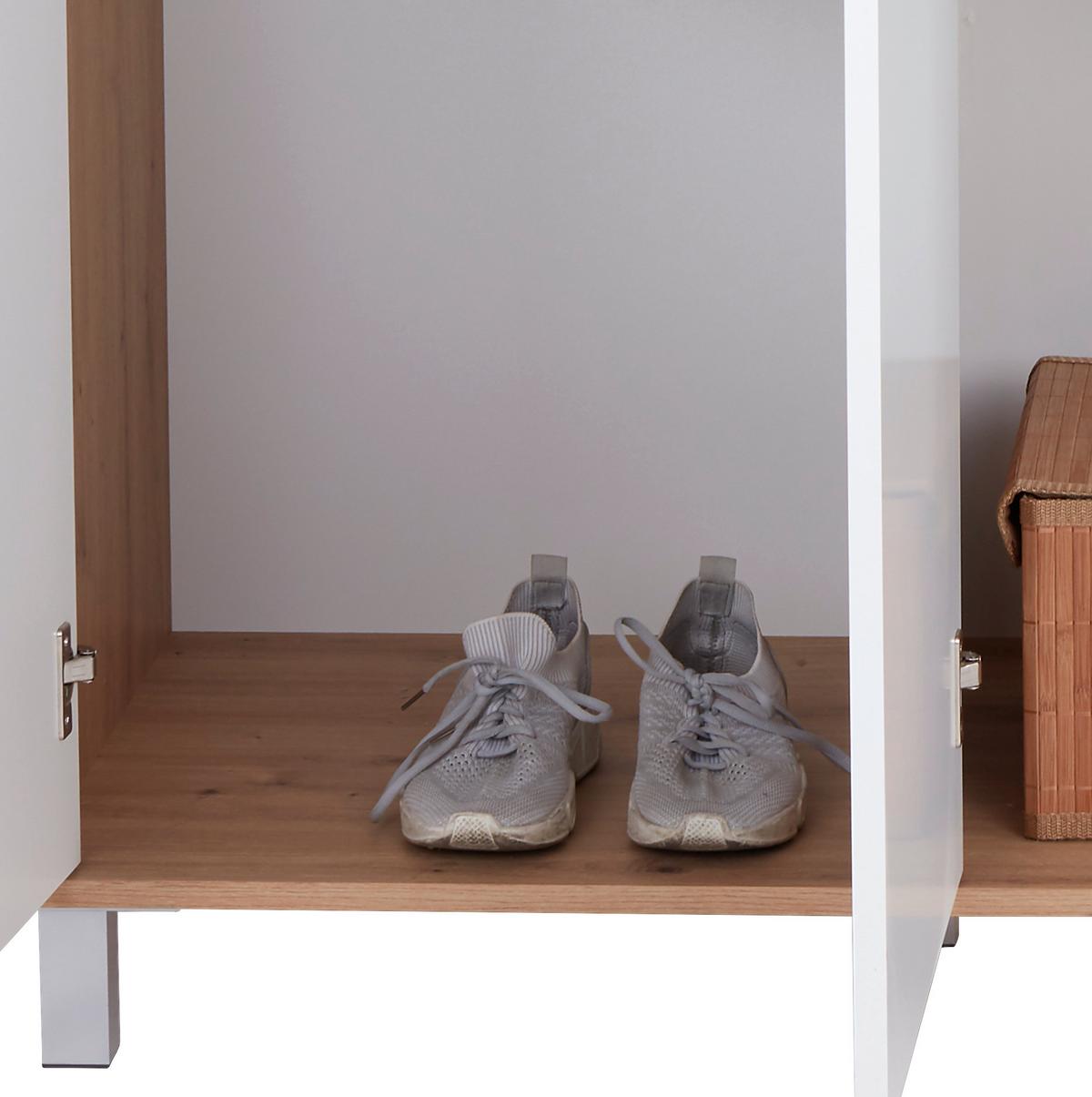 Ormar Za Odjeću Box - bijela/hrast Artisan, Moderno, drvni materijal/plastika (147/205/55cm) - Modern Living